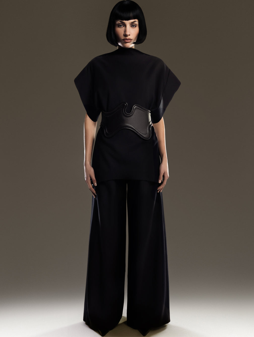 Contouring High-Waisted Flared Pants