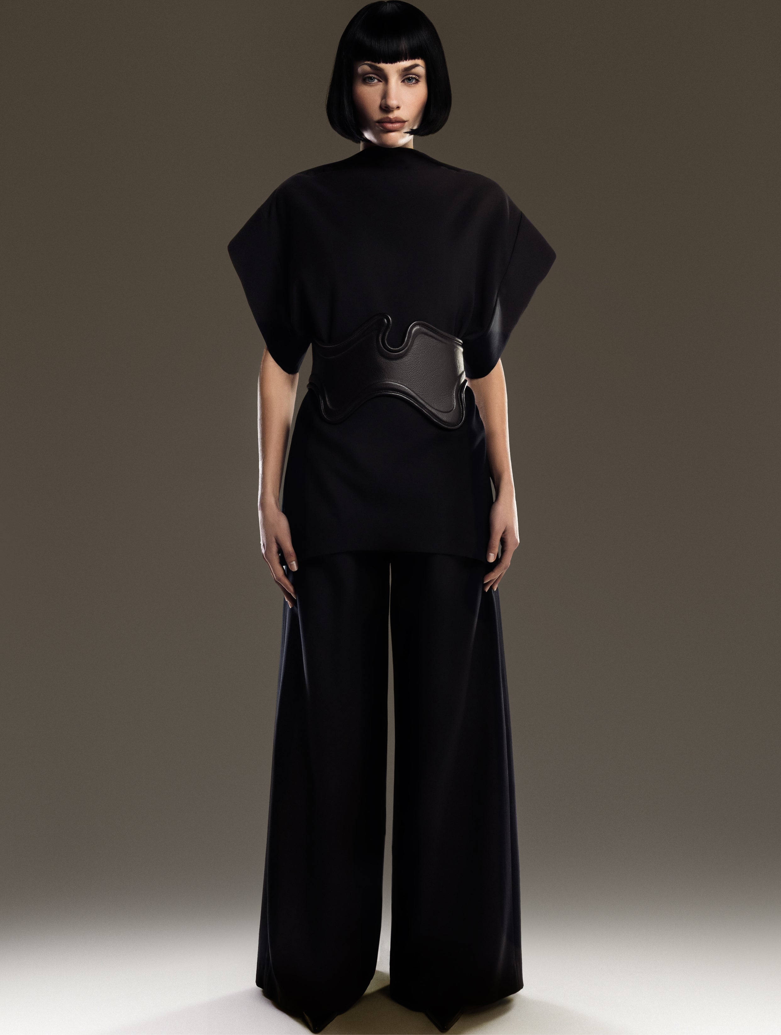 Contouring High-Waisted Flared Pants